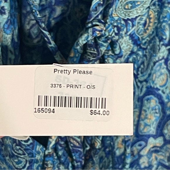 NEW KARMA HIGHWAY Printed Polyester Blue Green Halter Short Dress Tie Neck Back - Picture 6 of 8